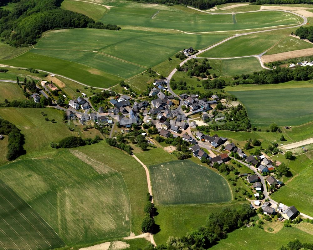 Utzenhain von oben - Ortsansicht der Ortsgemeinde Utzenhain im Bundesland Rheinland-Pfalz