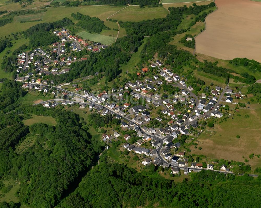 Luftbild Vollmersbach - Ortsansicht der Ortsgemeinde Vollmersbach im Bundesland Rheinland-Pfalz