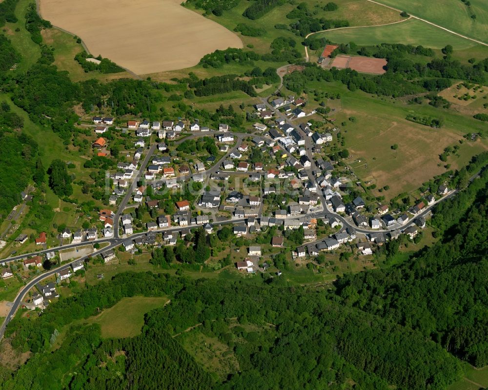 Luftaufnahme Vollmersbach - Ortsansicht der Ortsgemeinde Vollmersbach im Bundesland Rheinland-Pfalz