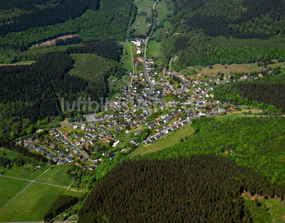 Weitefeld von oben - Ortsansicht der Ortsgemeinde Weitefeld im Bundesland Rheinland-Pfalz