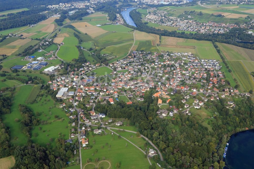 Luftbild Jestetten - Ortsansicht vom Ortsteil Altenburg in Jestetten im Bundesland Baden-Württemberg, Deutschland