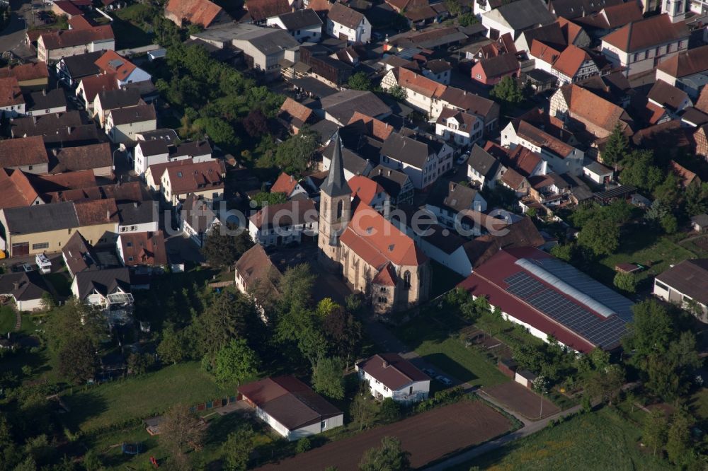 Luftaufnahme Billigheim-Ingenheim - Ortsansicht im Ortsteil Appenhofen in Billigheim-Ingenheim im Bundesland Rheinland-Pfalz