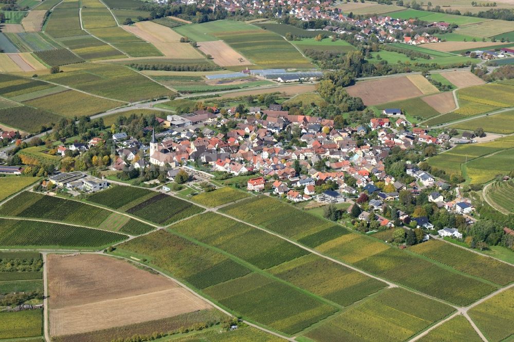 Ballrechten-Dottingen aus der Vogelperspektive: Ortsansicht vom Ortsteil Ballrechten in Ballrechten-Dottingen im Bundesland Baden-Württemberg, Deutschland