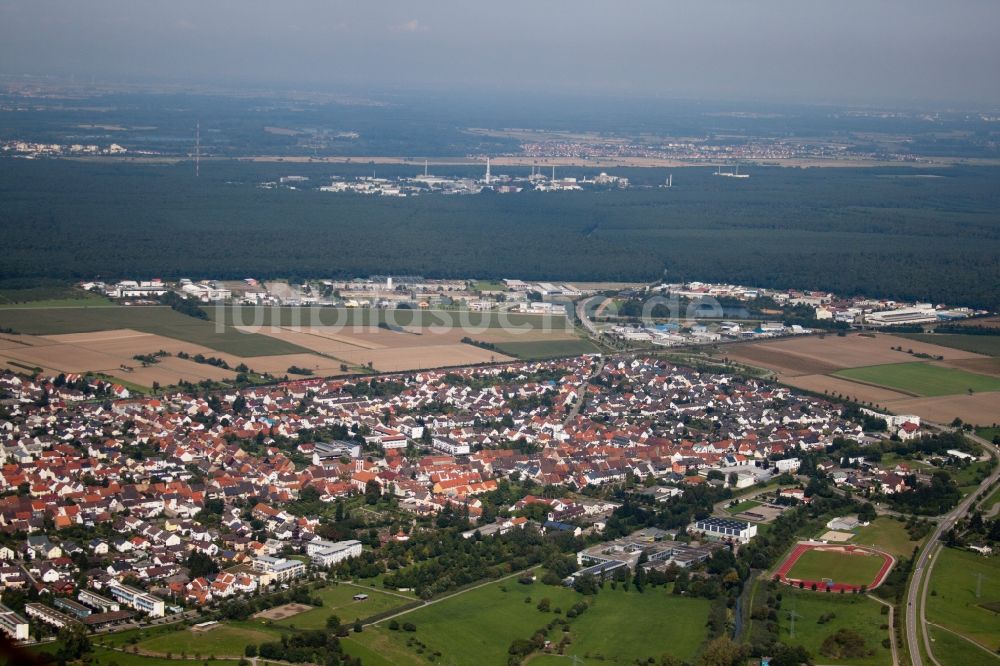 Stutensee von oben - Ortsansicht im Ortsteil Blankenloch in Stutensee im Bundesland Baden-Württemberg