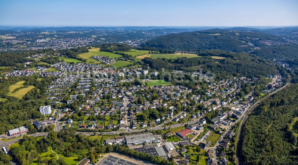 Ennepetal aus der Vogelperspektive: Ortsansicht im Ortsteil Büttenberg in Ennepetal im Bundesland Nordrhein-Westfalen, Deutschland