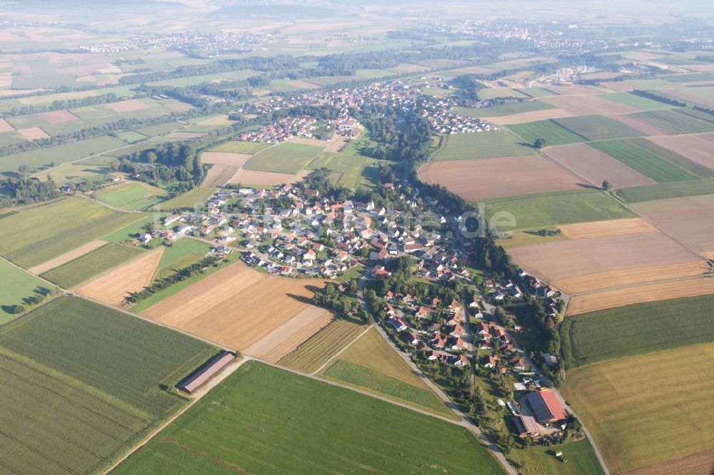 Ertingen aus der Vogelperspektive: Ortsansicht im Ortsteil Erisdorf in Ertingen im Bundesland Baden-Württemberg