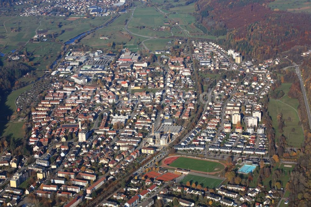 Luftbild Schopfheim - Ortsansicht vom Ortsteil Fahrnau in Schopfheim im Bundesland Baden-Württemberg, Deutschland