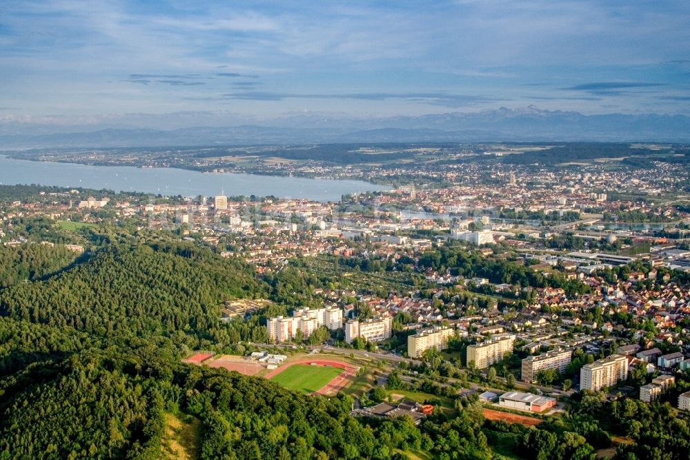 Konstanz von oben - Ortsansicht im Ortsteil Fürstenberg in Konstanz im Bundesland Baden-Württemberg, Deutschland