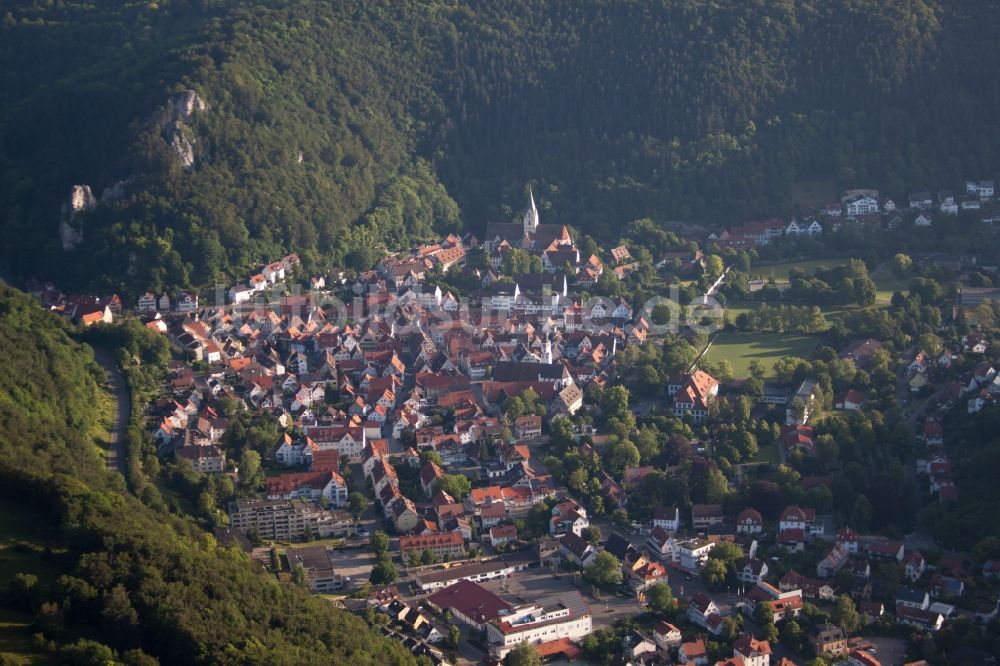 Blaubeuren von oben - Ortsansicht im Ortsteil Gerhausen in Blaubeuren im Bundesland Baden-Württemberg