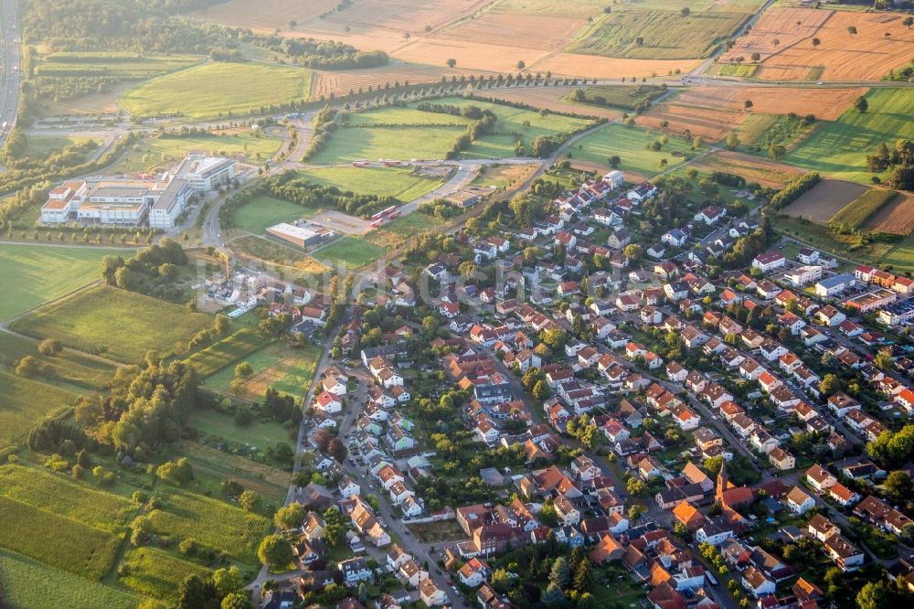 Karlsruhe von oben - Ortsansicht im Ortsteil Grünwettersbach in Karlsruhe im Bundesland Baden-Württemberg, Deutschland