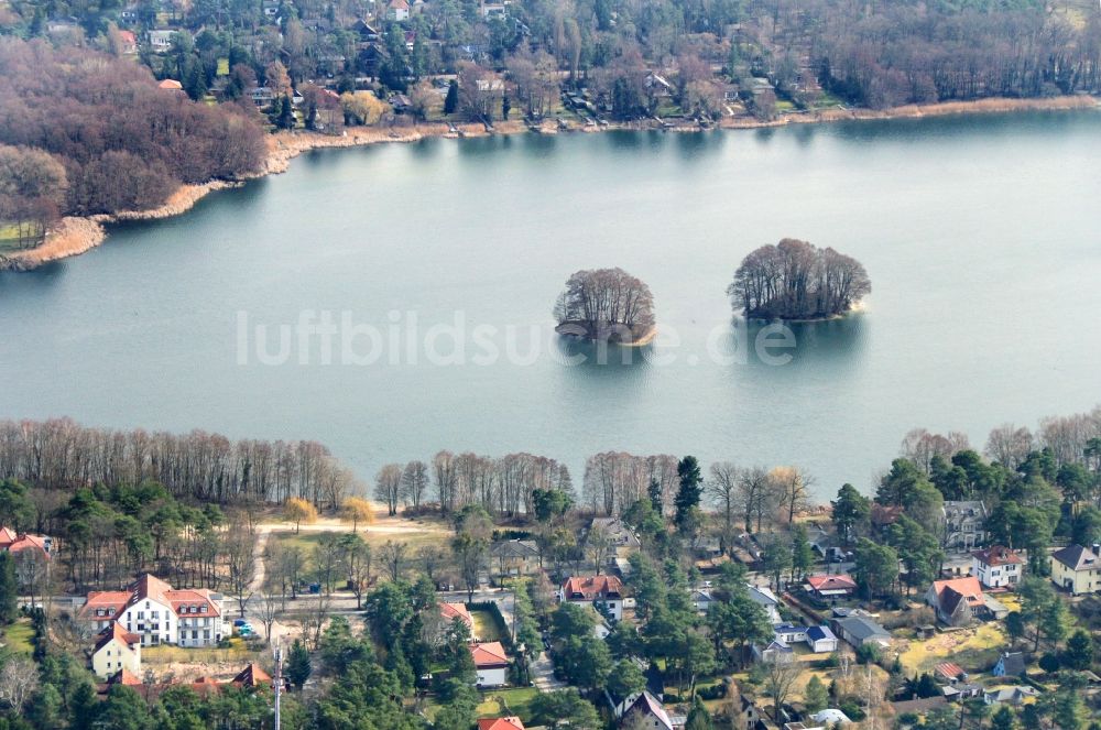 Luftaufnahme Potsdam - Ortsansicht im Ortsteil Groß Glienicke in Potsdam im Bundesland Brandenburg