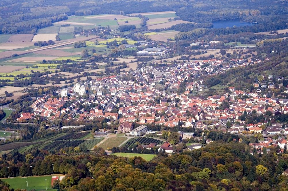 Luftbild Karlsruhe - Ortsansicht im Ortsteil Grötzingen in Karlsruhe im Bundesland Baden-Württemberg