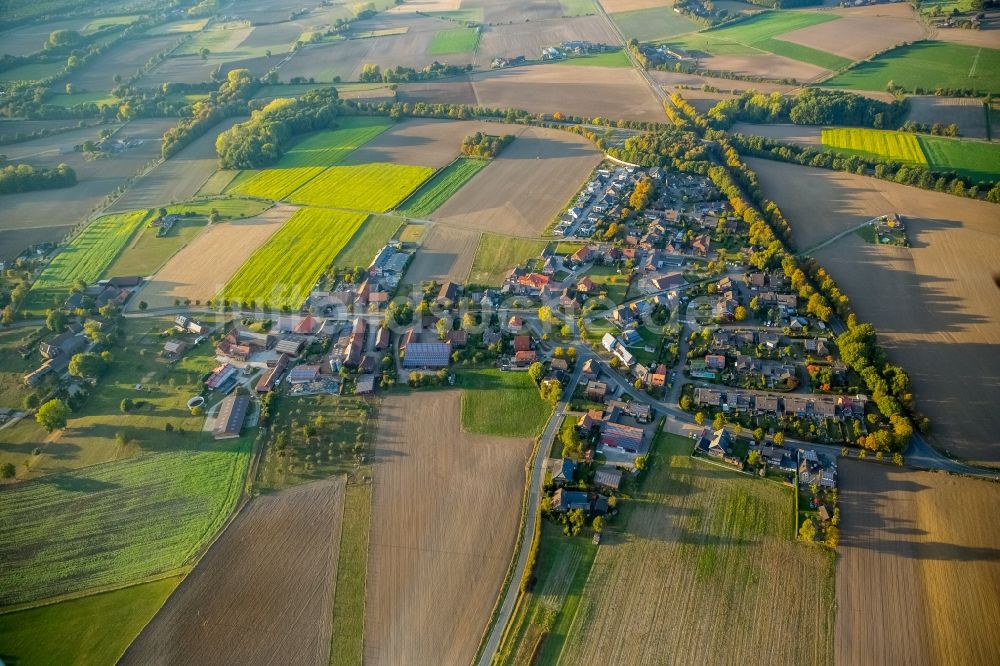 Werne von oben - Ortsansicht im Ortsteil Horst in Werne im Bundesland Nordrhein-Westfalen