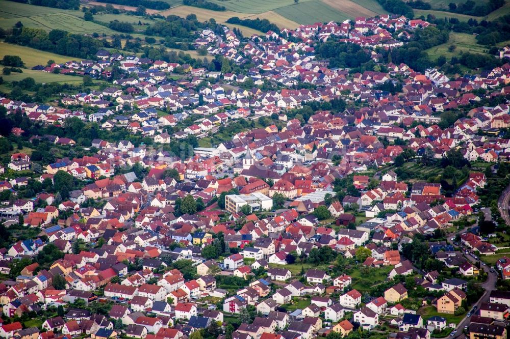 Luftbild Walzbachtal - Ortsansicht im Ortsteil Jöhlingen in Walzbachtal im Bundesland Baden-Württemberg, Deutschland