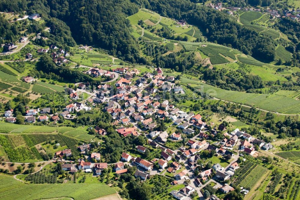 Bühl von oben - Ortsansicht im Ortsteil Kappelwindeck in Bühl im Bundesland Baden-Württemberg