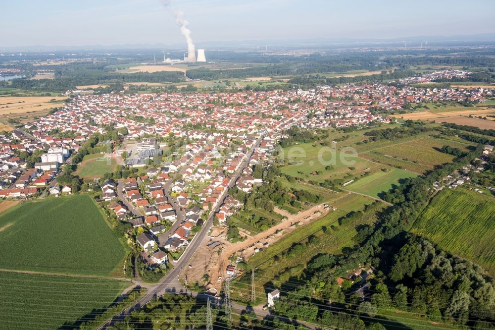 Luftbild Oberhausen-Rheinhausen - Ortsansicht im Ortsteil Oberhausen in Oberhausen-Rheinhausen im Bundesland Baden-Württemberg, Deutschland