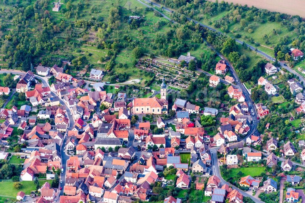 Wertheim aus der Vogelperspektive: Ortsansicht im Ortsteil Reicholzheim in Wertheim im Bundesland Baden-Württemberg, Deutschland