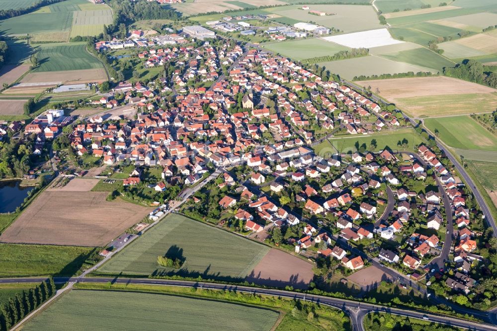 Schwarzach am Main von oben - Ortsansicht im Ortsteil Stadtschwarzach in Schwarzach am Main im Bundesland Bayern, Deutschland