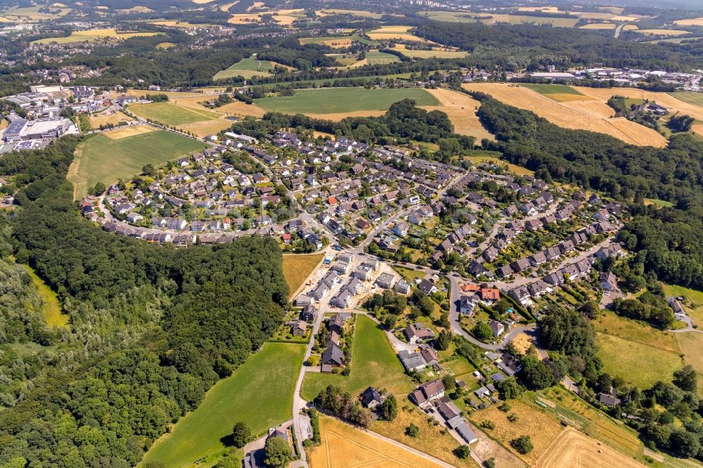 Luftaufnahme Velbert - Ortsansicht im Ortsteil Tönisheide in Velbert im Bundesland Nordrhein-Westfalen, Deutschland