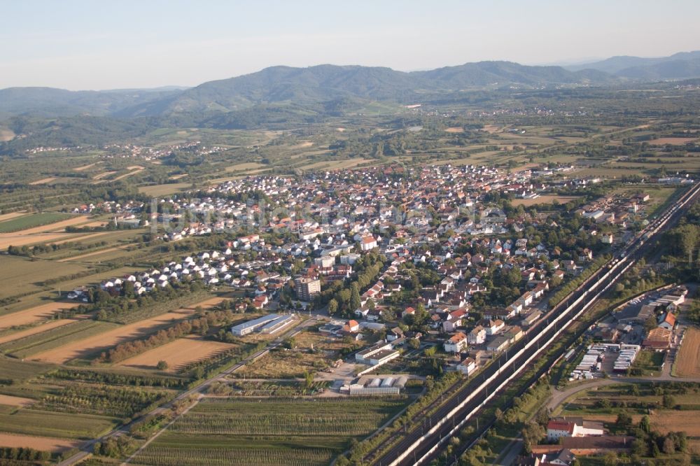 Appenweier von oben - Ortsansicht im Ortsteil Urloffen in Appenweier im Bundesland Baden-Württemberg