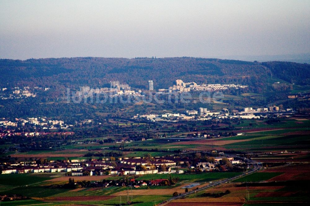 Luftbild Heidelberg - Ortsansicht der Ortsteile Boxberg und Emmertsgrund-Süd am Hang der südlichen Bergstraße in Heidelberg im Bundesland Baden-Württemberg