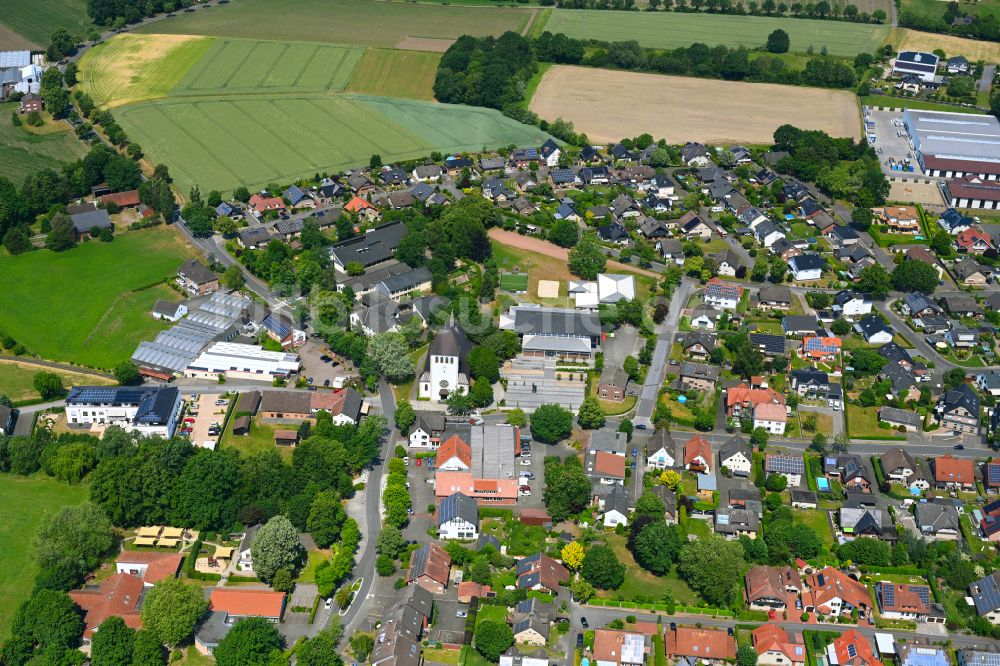 Luftaufnahme Ostenland - Ortsansicht in Ostenland im Bundesland Nordrhein-Westfalen, Deutschland