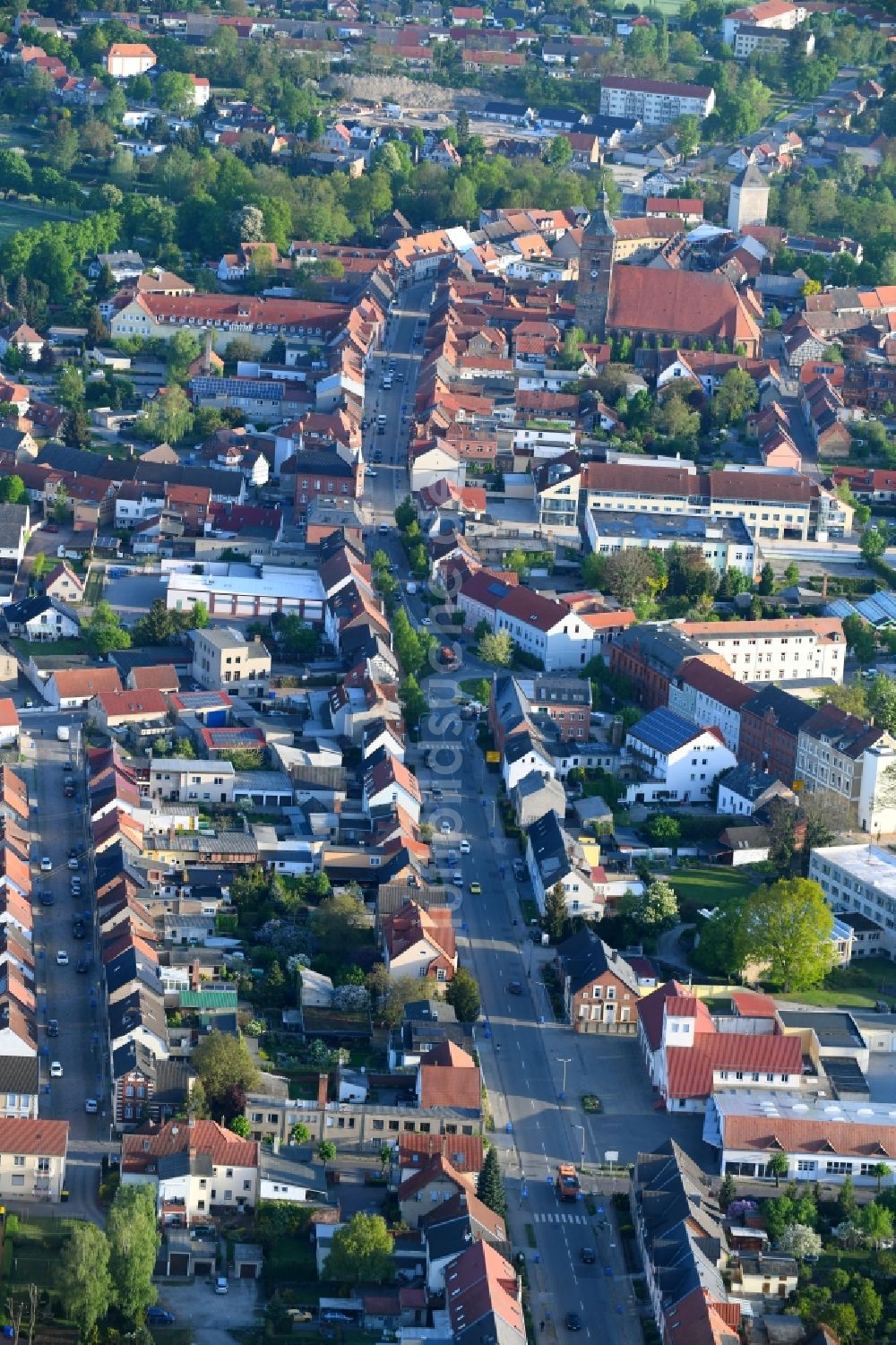 Luftaufnahme Osterburg (Altmark) - Ortsansicht in Osterburg (Altmark) im Bundesland Sachsen-Anhalt, Deutschland