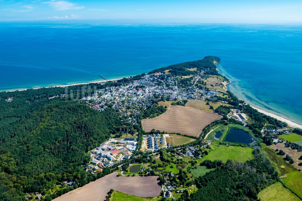 Göhren von oben - Ortsansicht an der Ostseeküste in Göhren im Bundesland Mecklenburg-Vorpommern, Deutschland