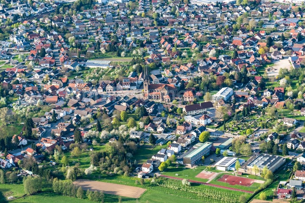 Luftaufnahme Ottersweier - Ortsansicht in Ottersweier im Bundesland Baden-Württemberg, Deutschland