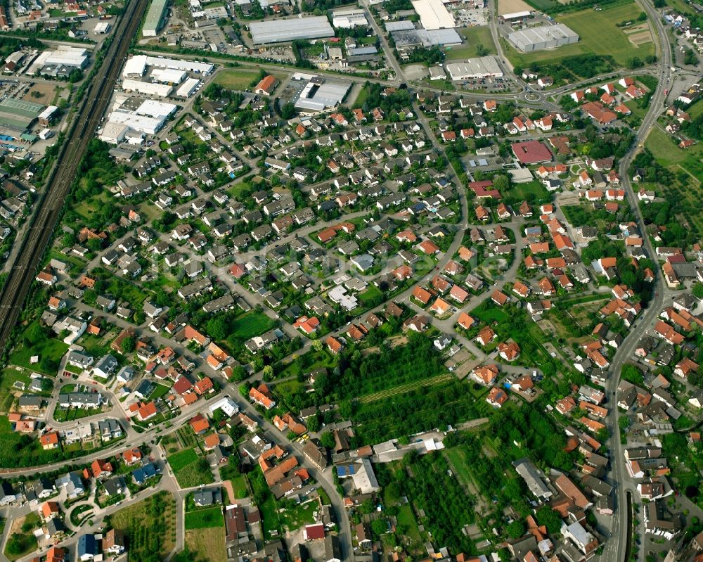 Ottersweier aus der Vogelperspektive: Ortsansicht in Ottersweier im Bundesland Baden-Württemberg, Deutschland