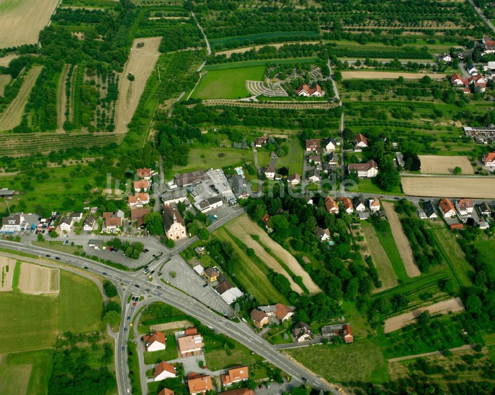 Ottersweier aus der Vogelperspektive: Ortsansicht in Ottersweier im Bundesland Baden-Württemberg, Deutschland