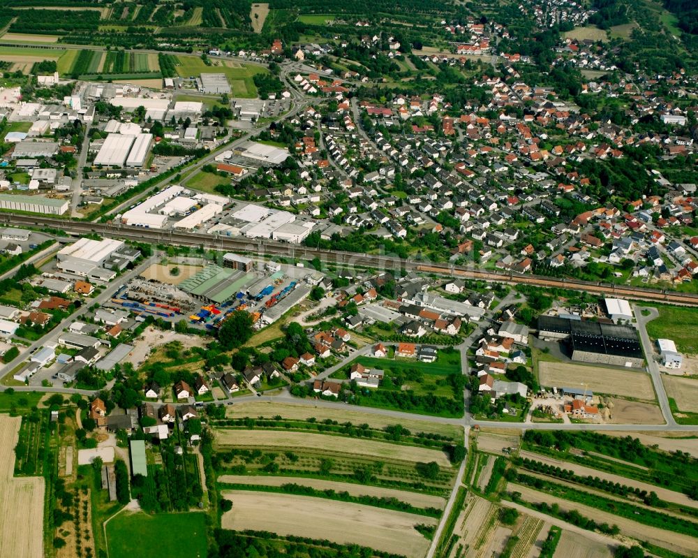 Ottersweier aus der Vogelperspektive: Ortsansicht in Ottersweier im Bundesland Baden-Württemberg, Deutschland