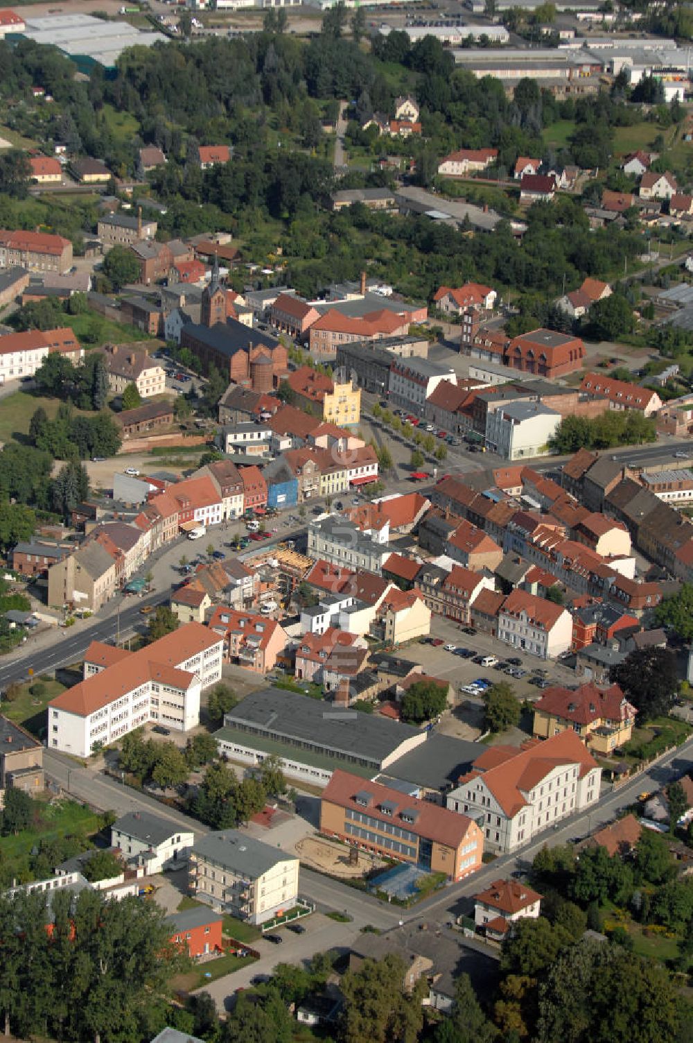 Peitz aus der Vogelperspektive: Ortsansicht Peitz