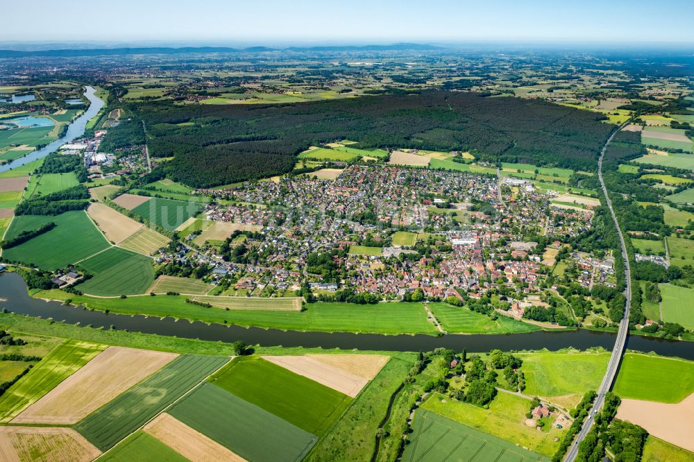 Petershagen aus der Vogelperspektive: Ortsansicht in Petershagen im Bundesland Nordrhein-Westfalen, Deutschland