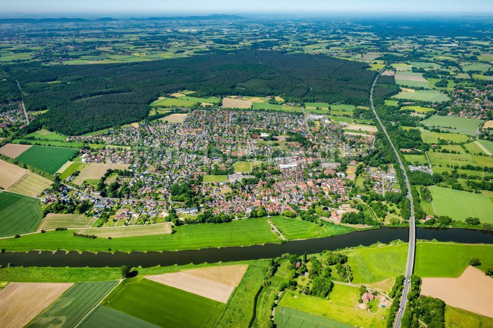 Luftbild Petershagen - Ortsansicht in Petershagen im Bundesland Nordrhein-Westfalen, Deutschland