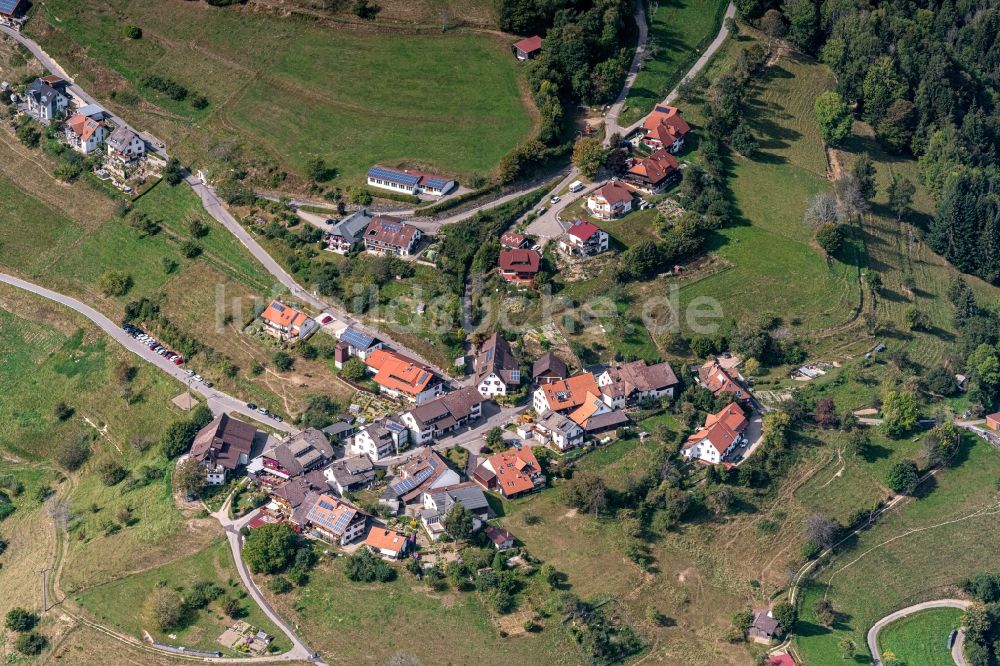 Pfaffenberg von oben - Ortsansicht in Pfaffenberg im Bundesland Baden-Württemberg, Deutschland