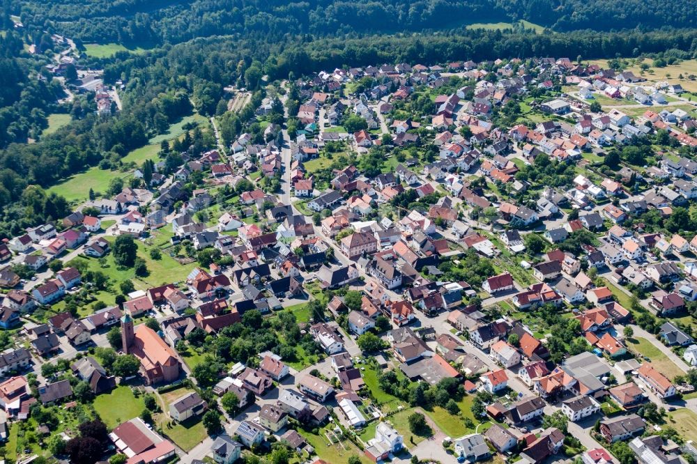 Luftaufnahme Pfaffenrot - Ortsansicht in Pfaffenrot im Bundesland Baden-Württemberg, Deutschland