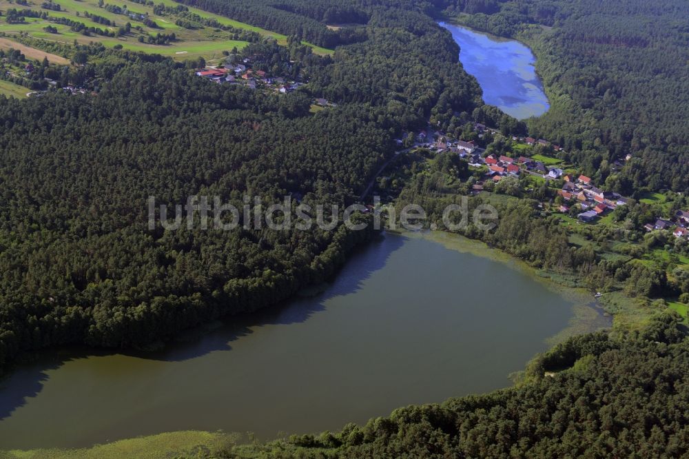 Luftbild Wandlitz - Ortsansicht von Prenden zwischen Bauernsee und Strehlsee in Wandlitz im Bundesland Brandenburg