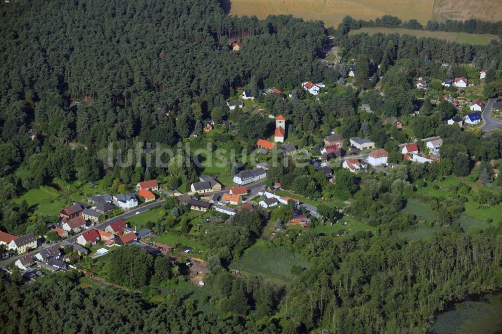 Luftbild Wandlitz - Ortsansicht von Prenden zwischen Bauernsee und Strehlsee in Wandlitz im Bundesland Brandenburg