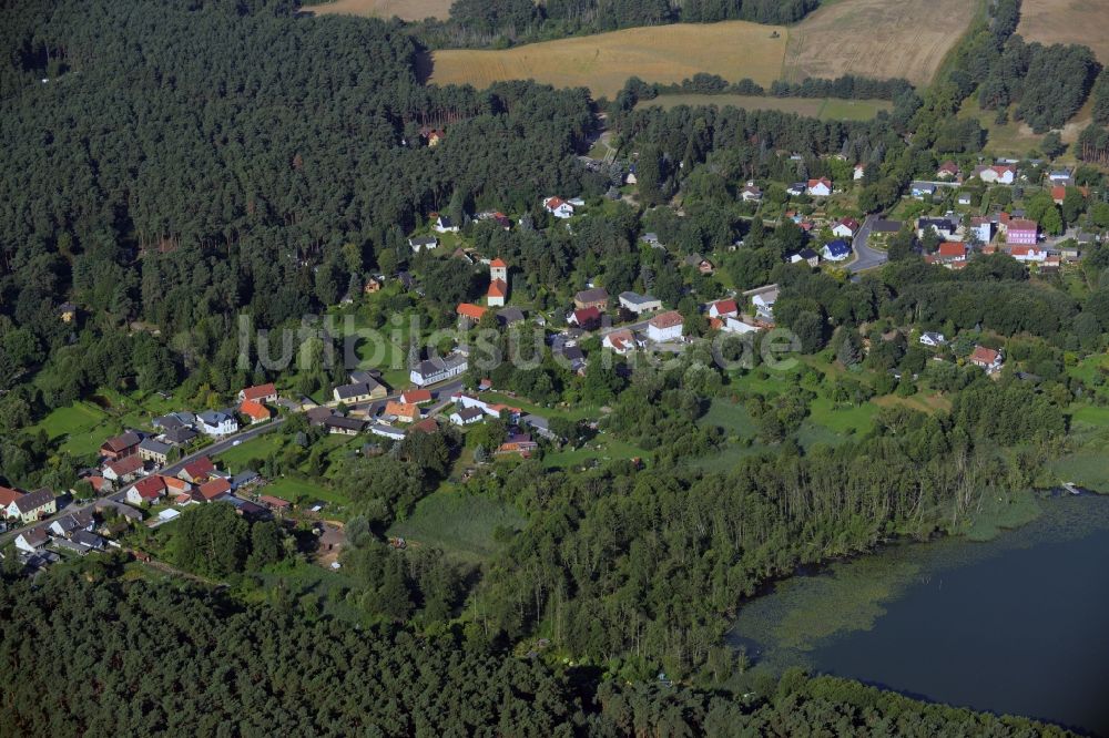 Luftaufnahme Wandlitz - Ortsansicht von Prenden zwischen Bauernsee und Strehlsee in Wandlitz im Bundesland Brandenburg