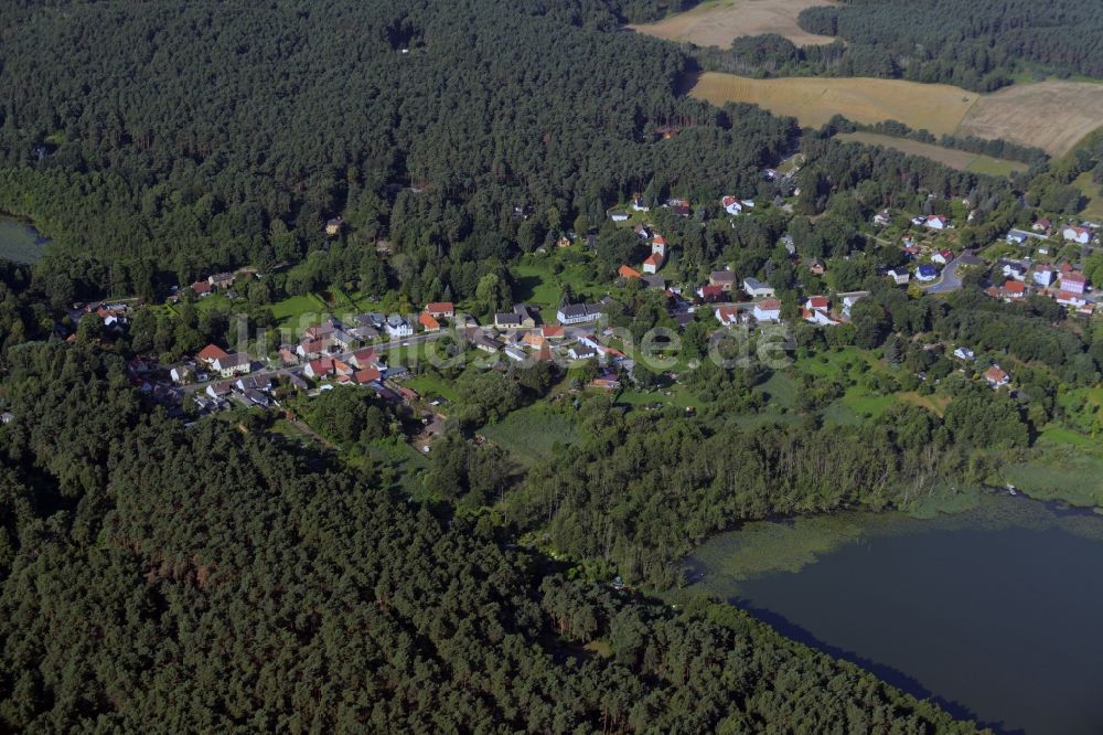 Luftbild Wandlitz - Ortsansicht von Prenden zwischen Bauernsee und Strehlsee in Wandlitz im Bundesland Brandenburg