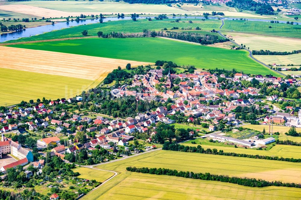 Prettin aus der Vogelperspektive: Ortsansicht in Prettin im Bundesland Sachsen-Anhalt, Deutschland