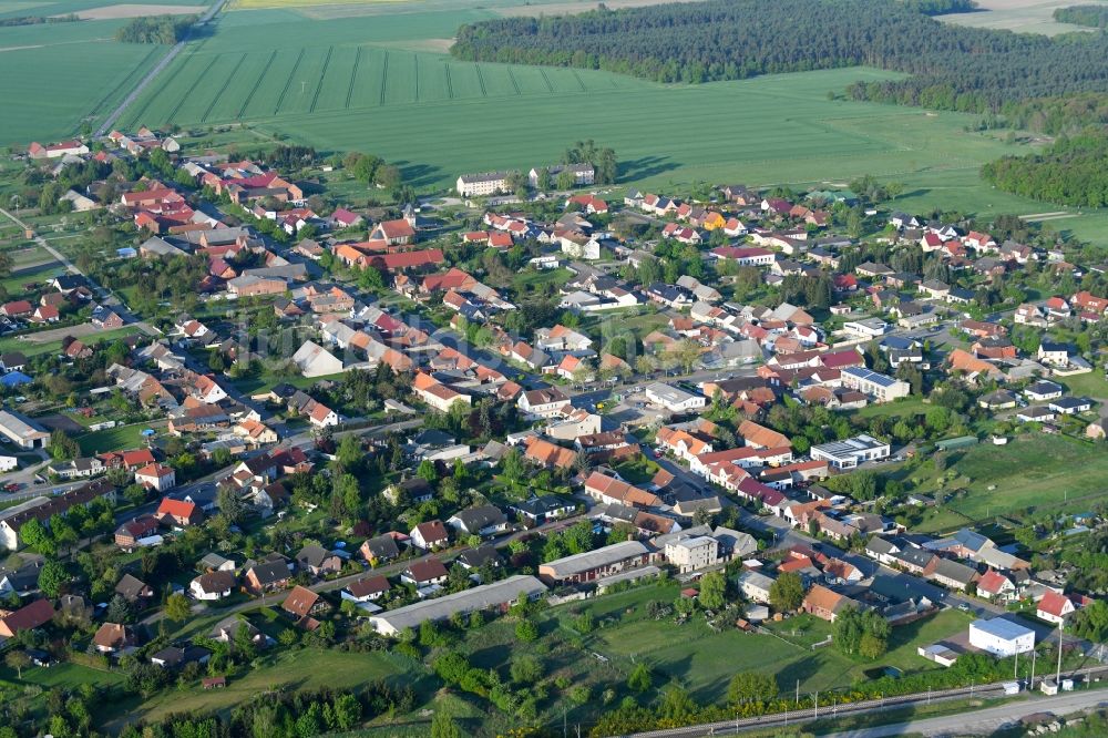 Pretzier von oben - Ortsansicht in Pretzier im Bundesland Sachsen-Anhalt, Deutschland