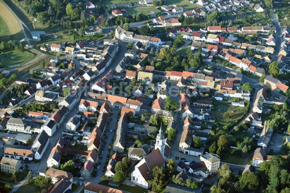 Luftaufnahme Pretzsch (Elbe) - Ortsansicht von Pretzsch (Elbe) im Bundesland Sachsen-Anhalt