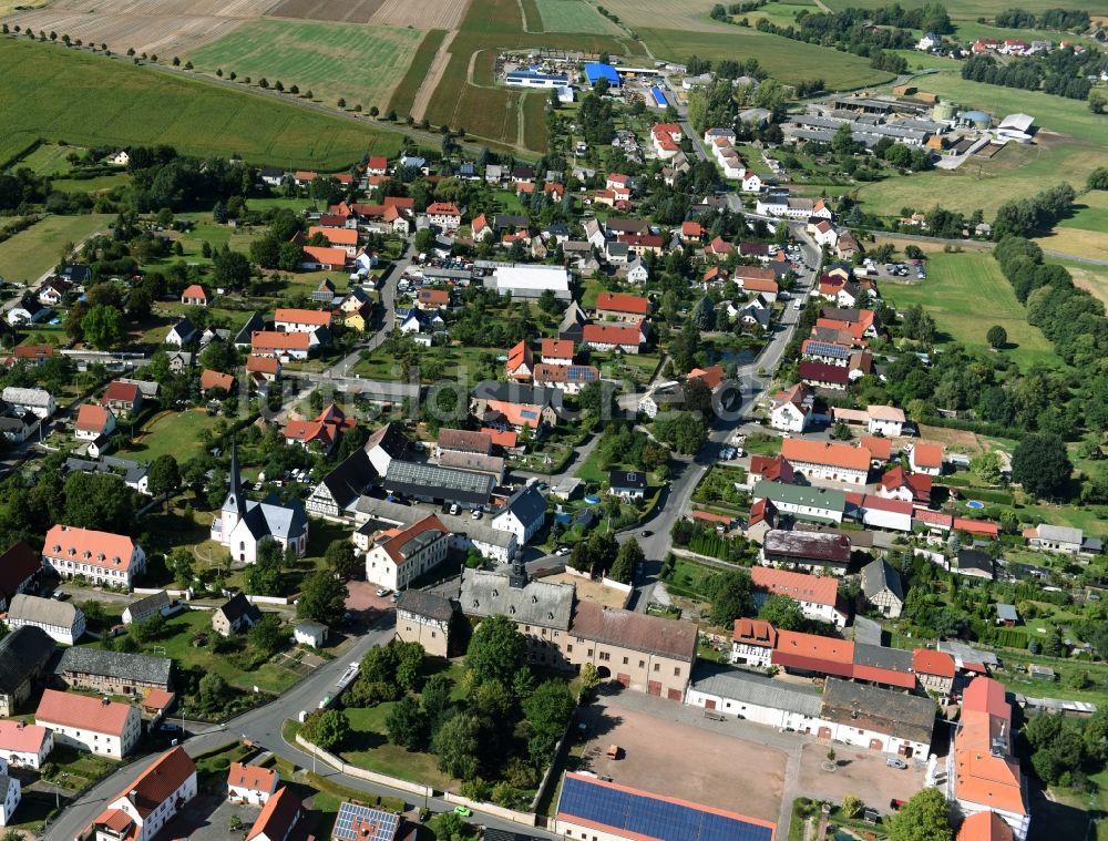 Prießnitz aus der Vogelperspektive: Ortsansicht in Prießnitz im Bundesland Sachsen