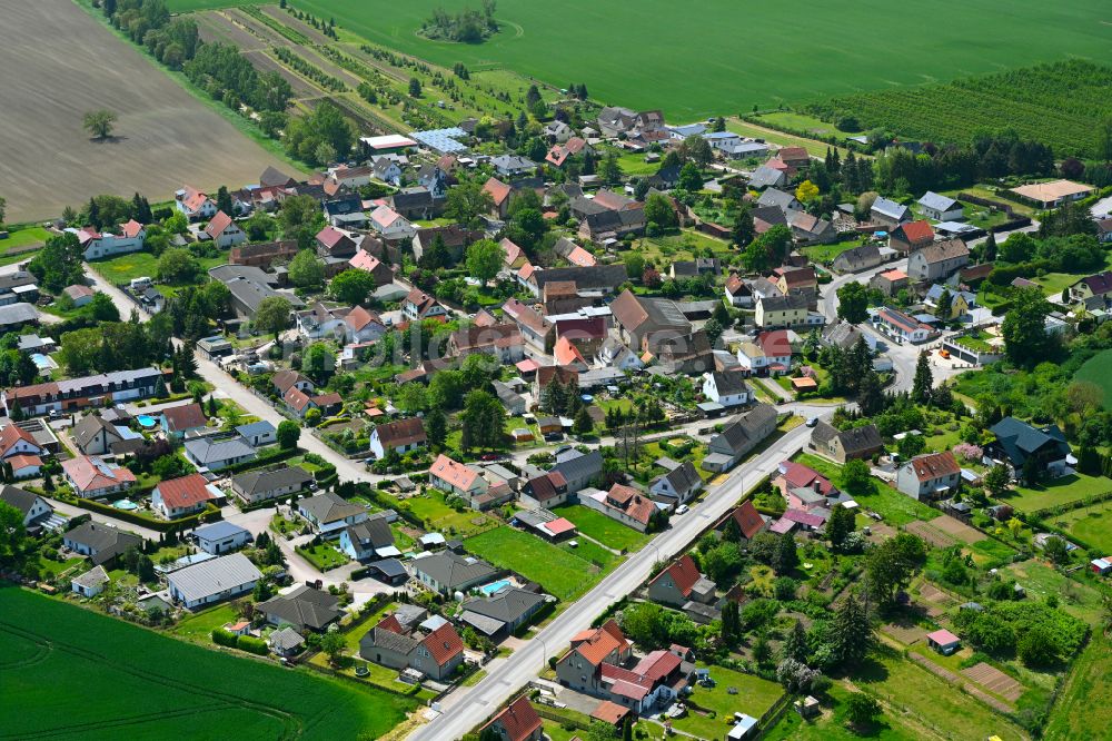 Luftaufnahme Allstedt - Ortsansicht am Rande von landwirtschaftlichen Feldern in Allstedt im Bundesland Sachsen-Anhalt, Deutschland