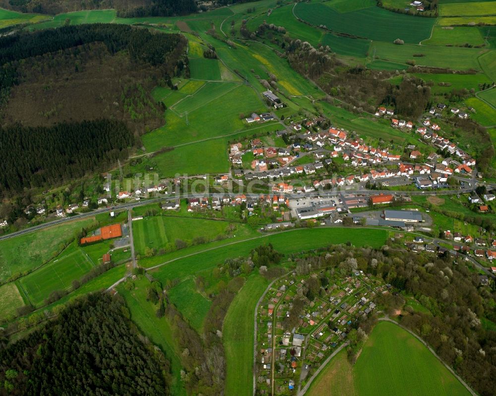 Bad Hersfeld aus der Vogelperspektive: Ortsansicht am Rande von landwirtschaftlichen Feldern in Bad Hersfeld im Bundesland Hessen, Deutschland