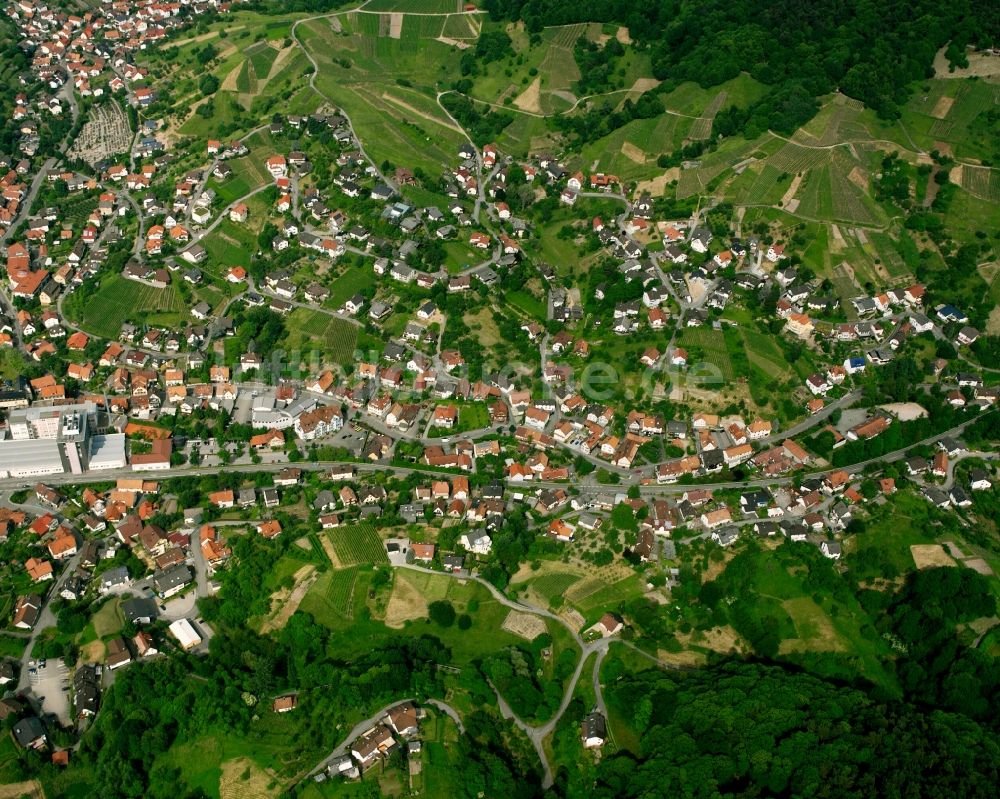 Luftbild Bühlertal - Ortsansicht am Rande von landwirtschaftlichen Feldern in Bühlertal im Bundesland Baden-Württemberg, Deutschland