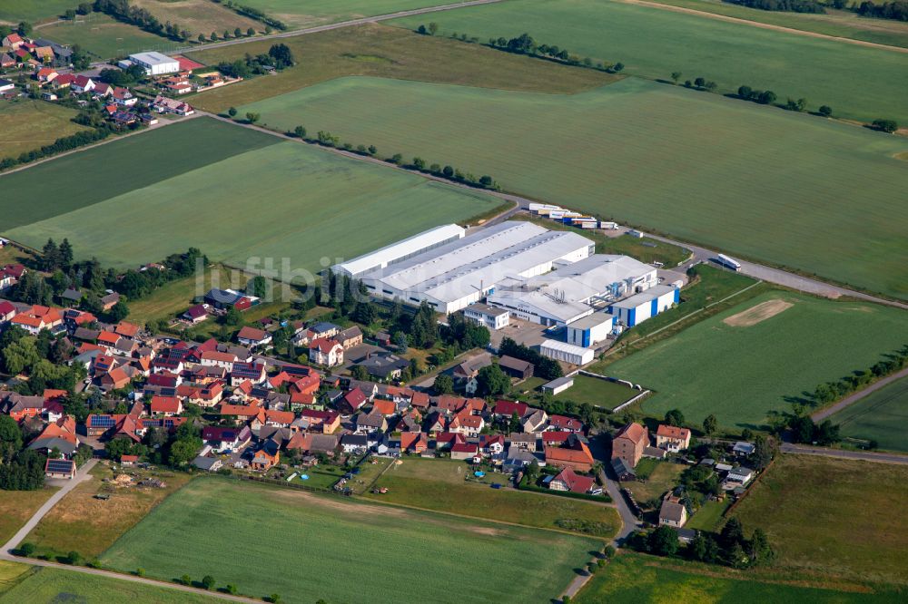 Luftaufnahme Dankerode - Ortsansicht am Rande von landwirtschaftlichen Feldern in Dankerode im Bundesland Sachsen-Anhalt, Deutschland