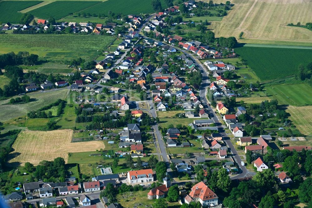 Brandenburg an der Havel aus der Vogelperspektive: Ortsansicht am Rande von landwirtschaftlichen Feldern entlang der Schlossallee in Brandenburg an der Havel im Bundesland Brandenburg, Deutschland